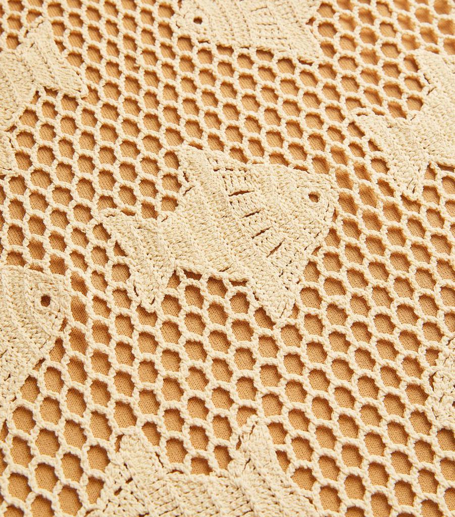 sandro fish crochet dress Sandro Fish-Motif Crochet-Knit Dress in Natural