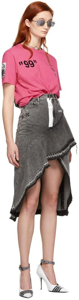 商品Off-White|Grey Asymmetric Denim Skirt,价格¥1774,第5张图片详细描述