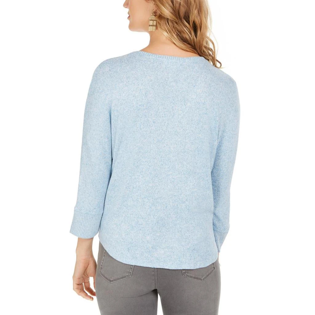 商品Style & Co|Style & Co. Womens Fleece Ribbed Trim Henley Top,价格¥84,第3张图片详细描述