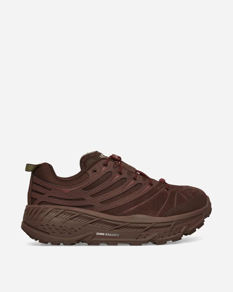 商品Hoka One One|Elite Terrain System Stinson EVO OG Sneakers Cold Brew / Varsity Burgundy,价格¥780,第1张图片