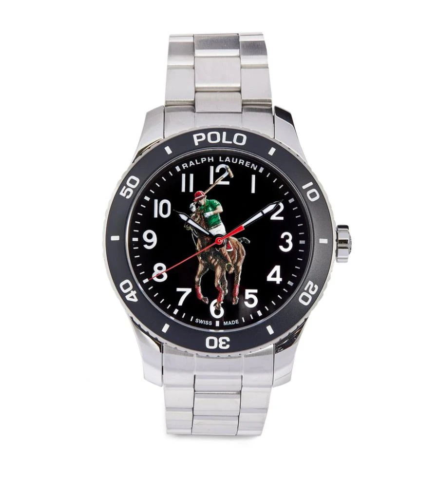 商品Ralph Lauren|Stainless Steel Polo Sport Watch 42mm,价格¥17719,第1张图片