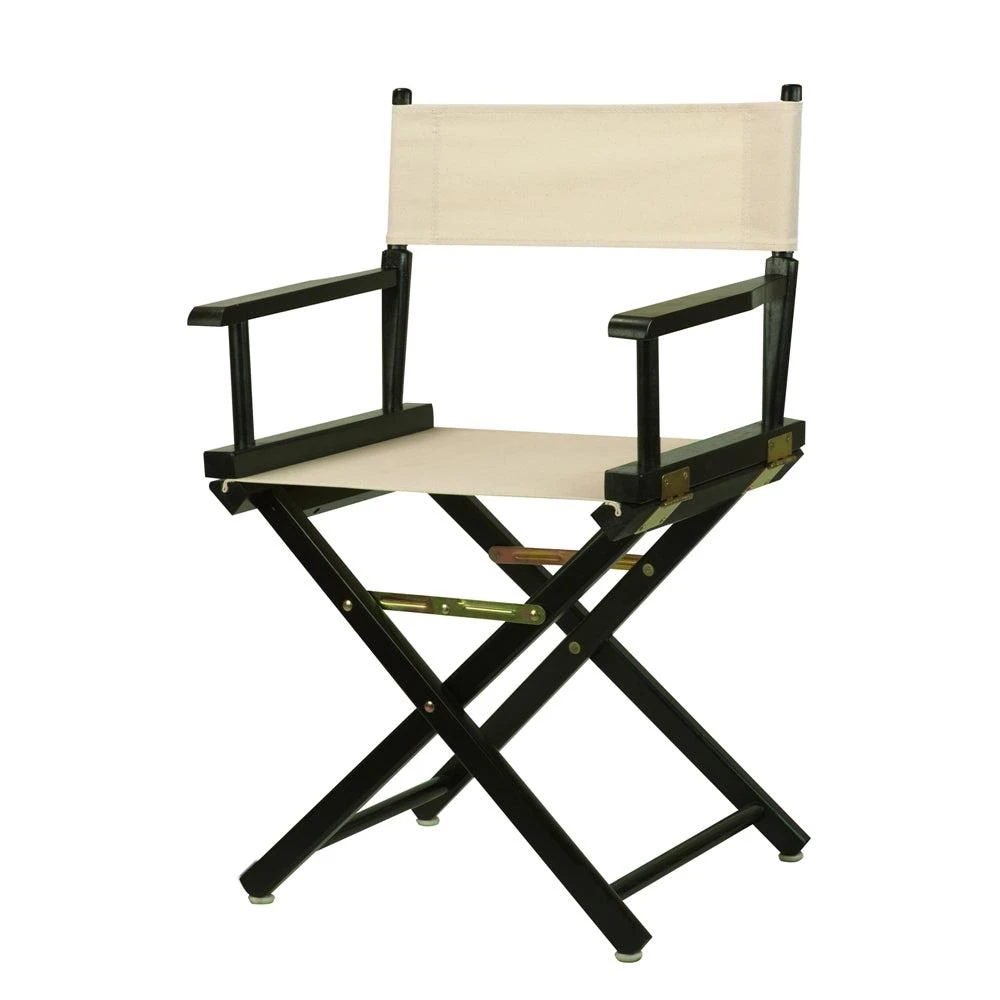 商品Casual Home|18" Director's Chair Black Frame-Natural/Wheat Canvas,价格¥929,第4张图片详细描述