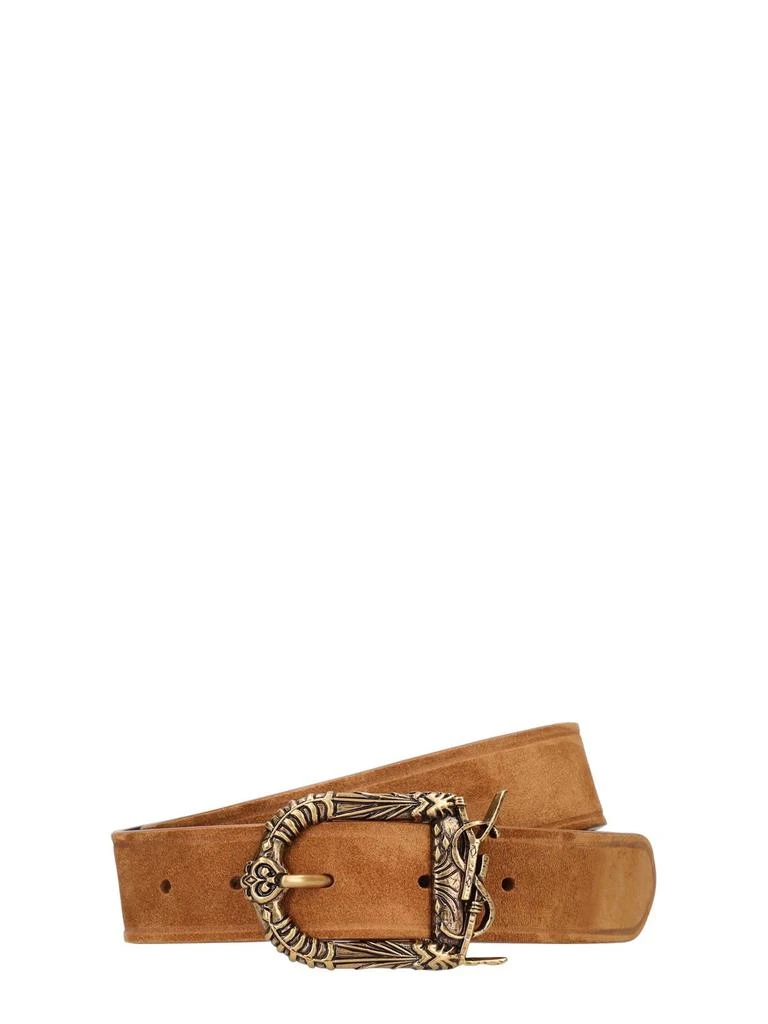 商品Yves Saint Laurent|3cm Suede Belt,价格¥3287,第1张图片