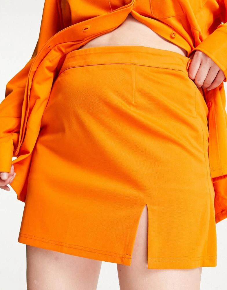 商品Extro & Vert Plus|Extro & Vert Plus a line mini skirt in tangerine,价格¥225,第3张图片详细描述