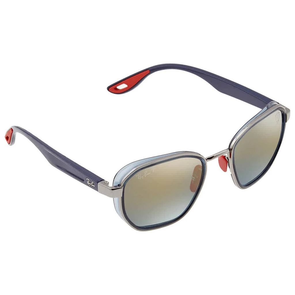 商品Ray-Ban|Scuderia Ferrari Blue Gradient Mirror Chromance Geometric Unisex Sunglasses RB3674M F001J0 50,价格¥1350,第1张图片