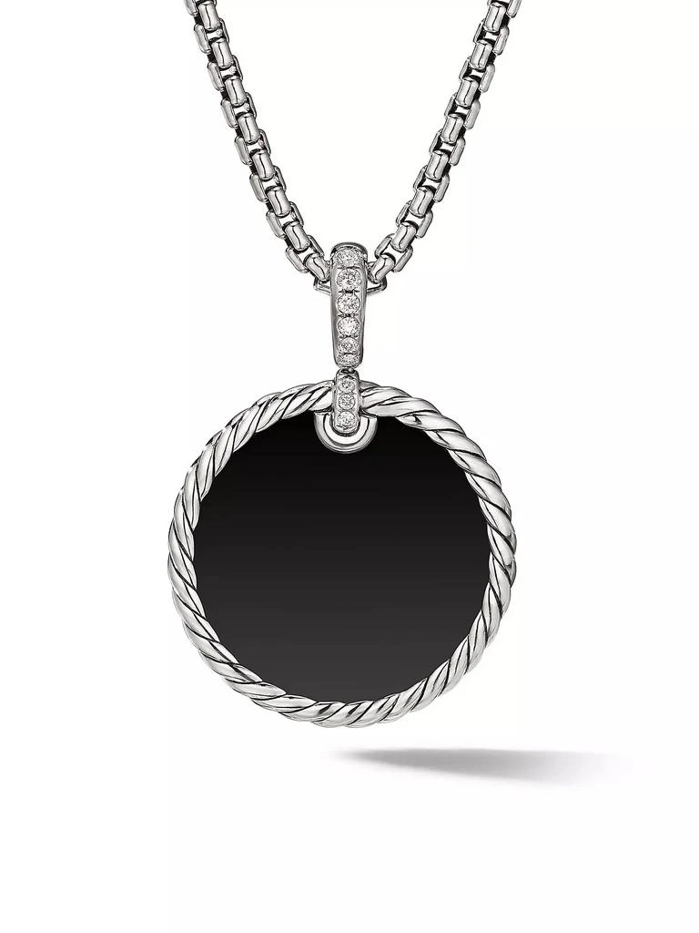 商品David Yurman|DY Elements® Disc Pendant with Black Onyx Reversible to Mother of Pearl and Pavé Diamonds,价格¥5623,第1张图片