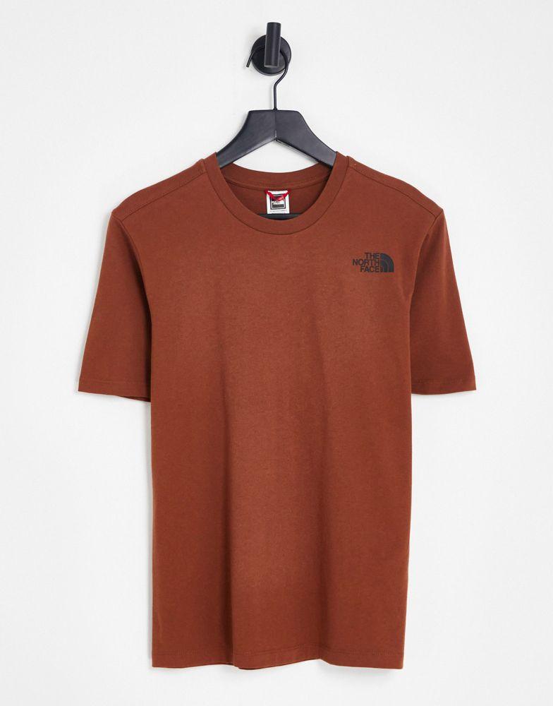 The North Face Redbox t-shirt in brown Exclusive at ASOS商品第2张图片规格展示