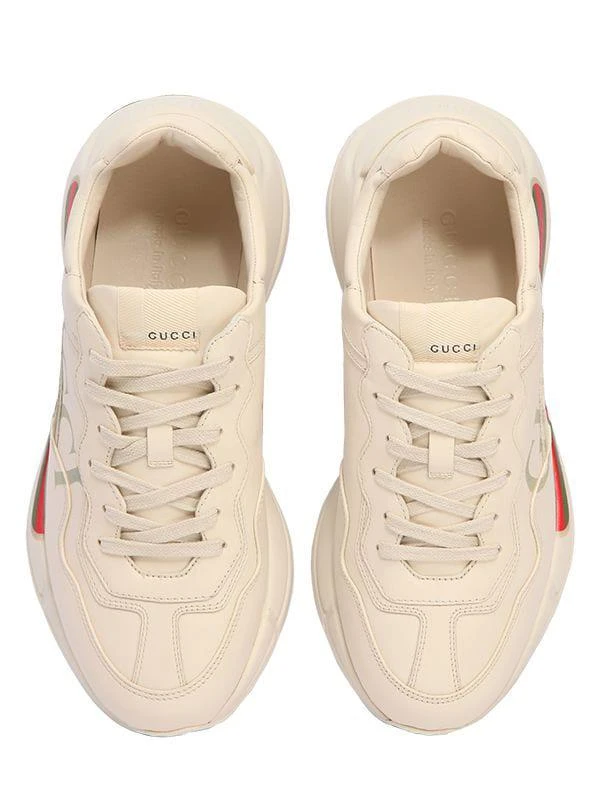 商品Gucci|Rhyton Gucci Print Leather Sneakers,价格¥7437,第5张图片详细描述