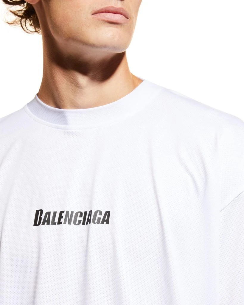 商品Balenciaga|Men's Mesh Swim T-Shirt,价格¥2472,第5张图片详细描述