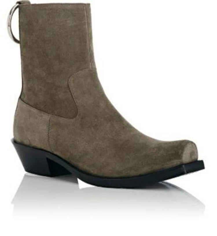 商品Vetements|Oversized-Ring Suede Side-Zip Boots,价格¥12695,第2张图片详细描述