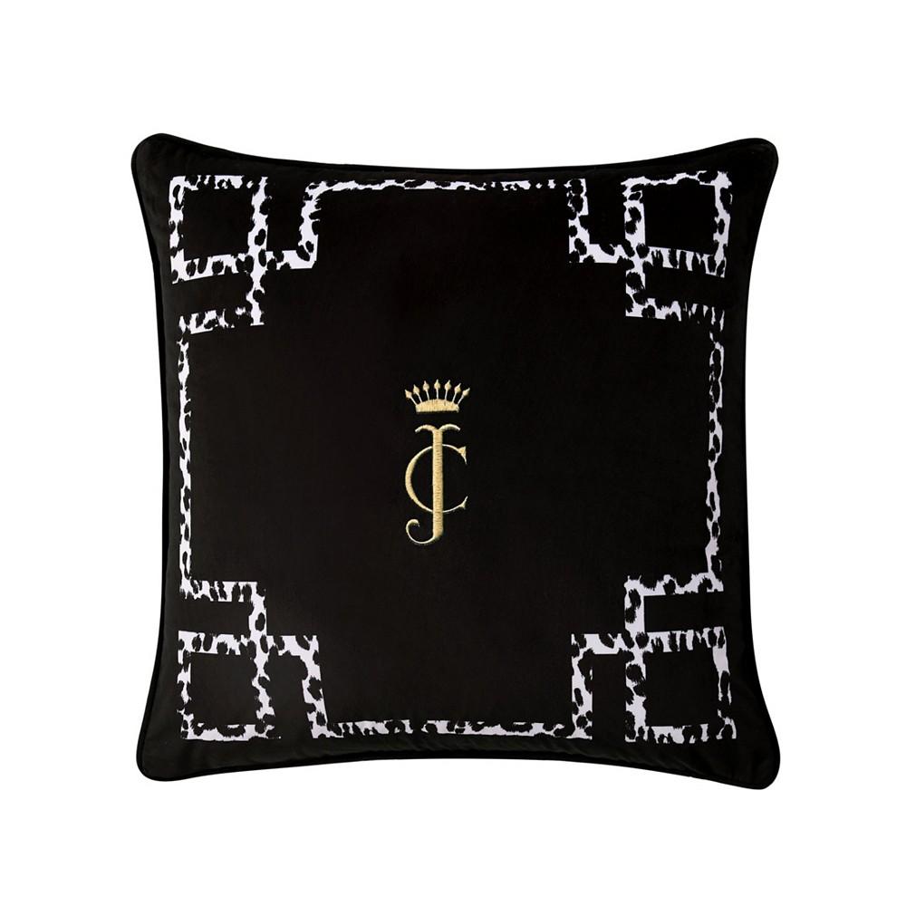 Lattice Embroidered Velvet Decorative Pillow, 20" x 20"商品第1张图片规格展示