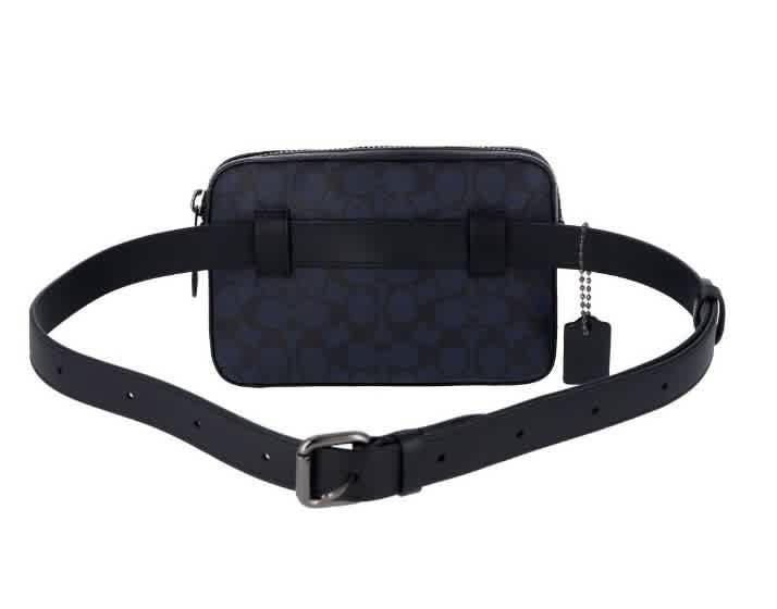 Coach Mens Signature Canvas Metropolitan Soft Belt Bag in Midnight Navy商品第3张图片规格展示