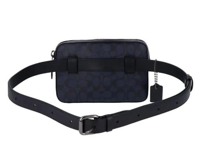 商品Coach|Coach Mens Signature Canvas Metropolitan Soft Belt Bag in Midnight Navy,价格¥1608,第3张图片详细描述