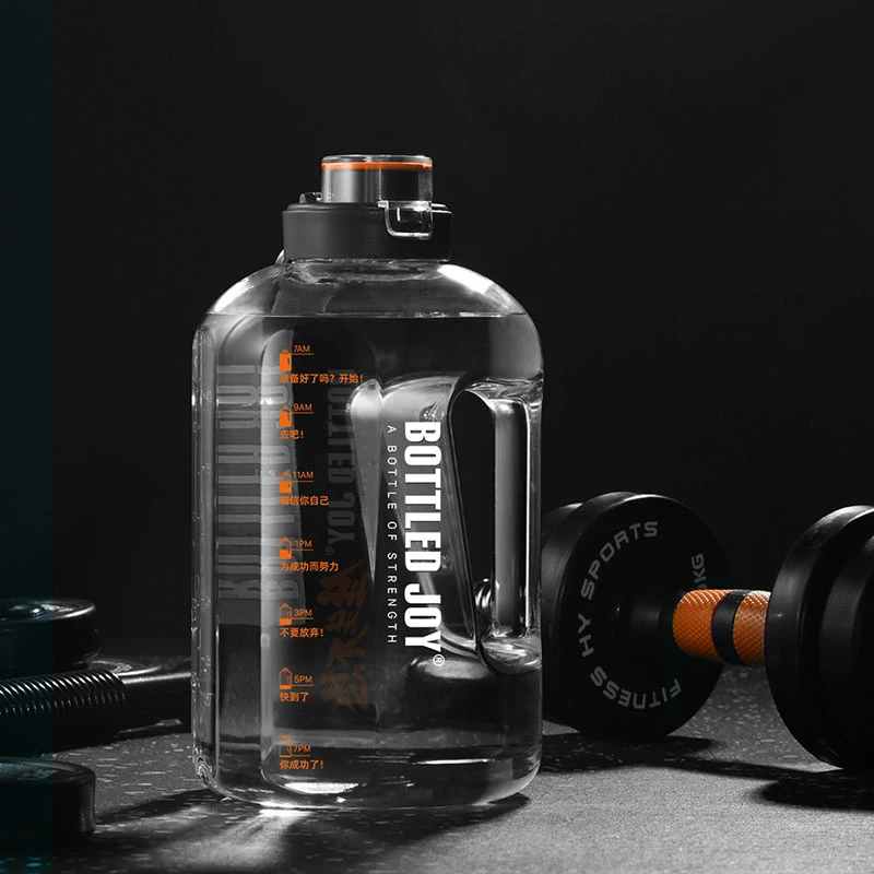 BOTTLED JOY吨吨桶运动水壶大容量户外健身便携冠军同款带提绳刻度提醒 1.5L 商品