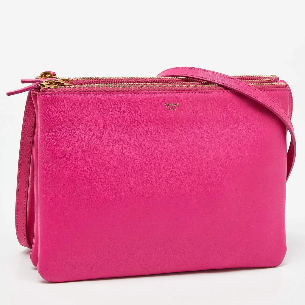 商品[二手商品] Celine|Celine Pink Leather Large Trio Zip Crossbody Bag,价格¥4268,第3张图片详细描述