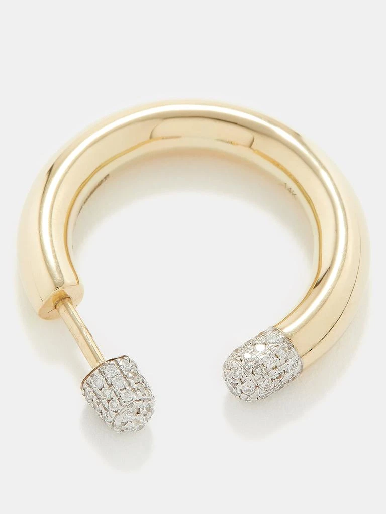 商品Rainbow K|Tube medium diamond & 14kt gold single earring,价格¥20586,第3张图片详细描述