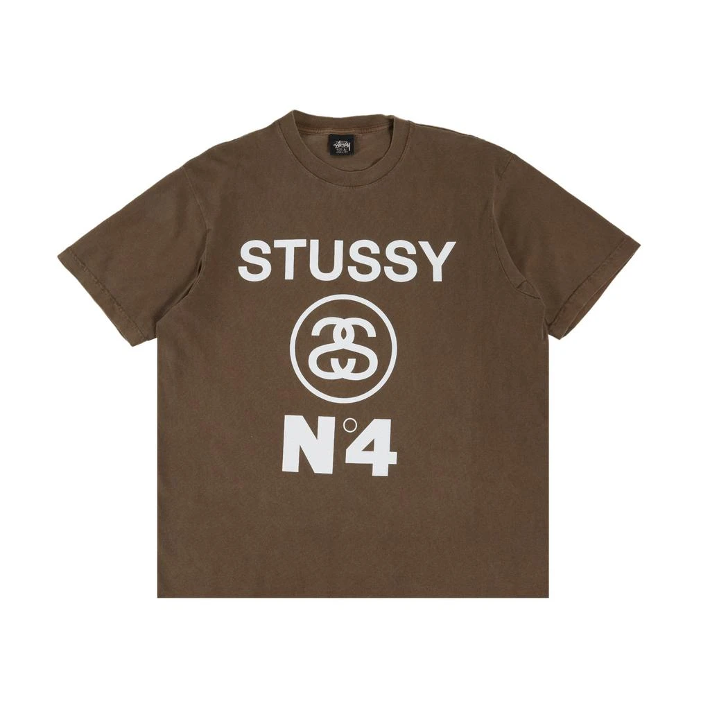 商品STUSSY|Stussy No. 4 Pigment Dyed Short Sleeve T-Shirt - men's,价格¥292,第3张图片详细描述