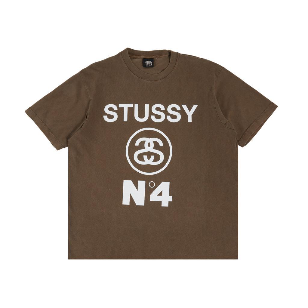 商品STUSSY|Stussy No. 4 Pigment Dyed Short Sleeve T-Shirt - men's,价格¥293,第5张图片详细描述