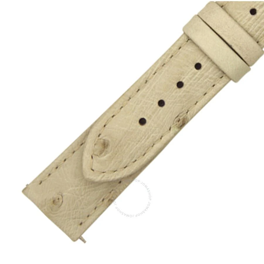 商品Hadley Roma|21 MM Matte Winter White Ostrich Leather Strap,价格¥223,第1张图片