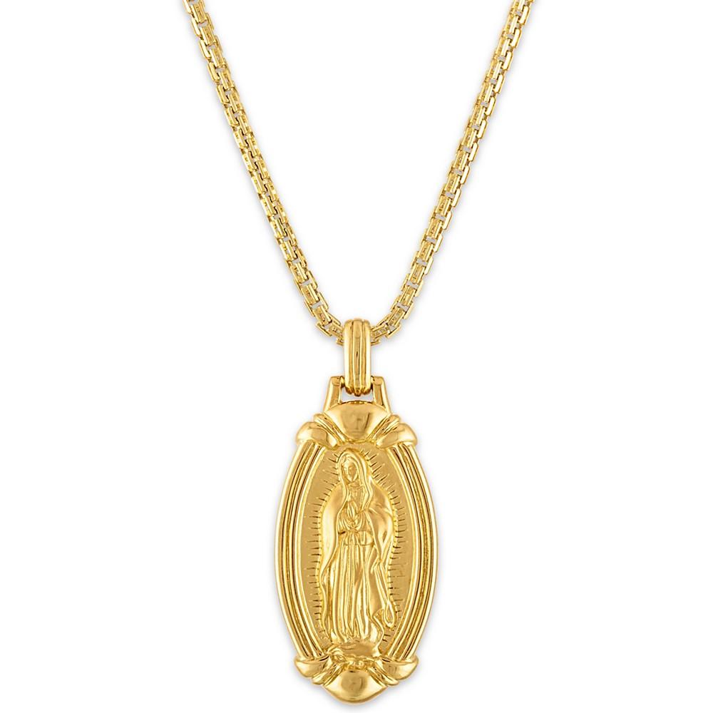 Our Lady of Guadalupe 24" Pendant Necklace in 14k Gold-Plated Sterling Silver, Created for Macy's商品第1张图片规格展示