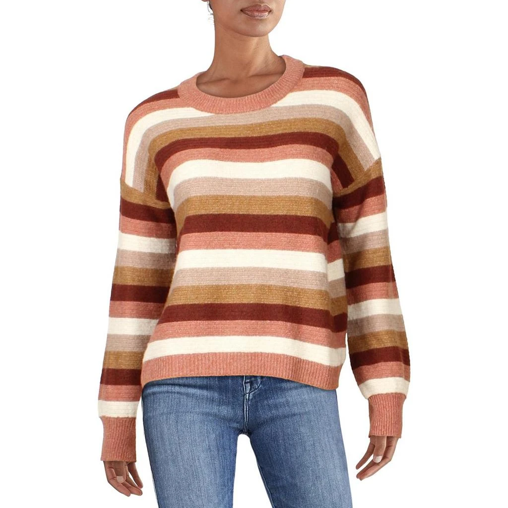 商品Pink Rose|Pink Rose Womens Knit Striped Crewneck Sweater,价格¥100,第1张图片