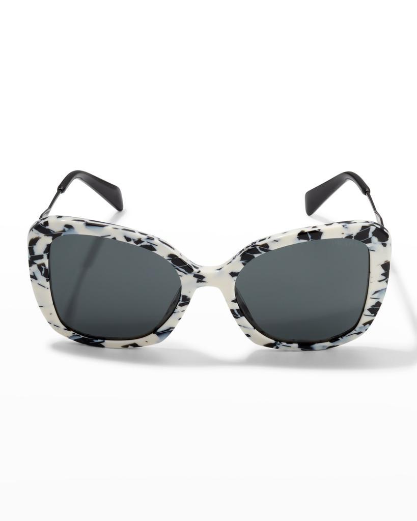 商品Prada|Marble Acetate Cat-Eye Sunglasses,价格¥2368,第5张图片详细描述