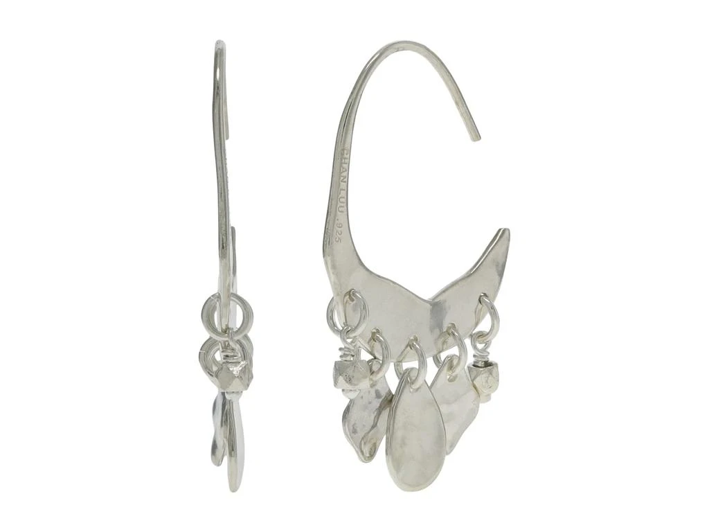 商品Chan Luu|Silver Crescent Hoop Earrings with Charm Detail,价格¥598,第1张图片