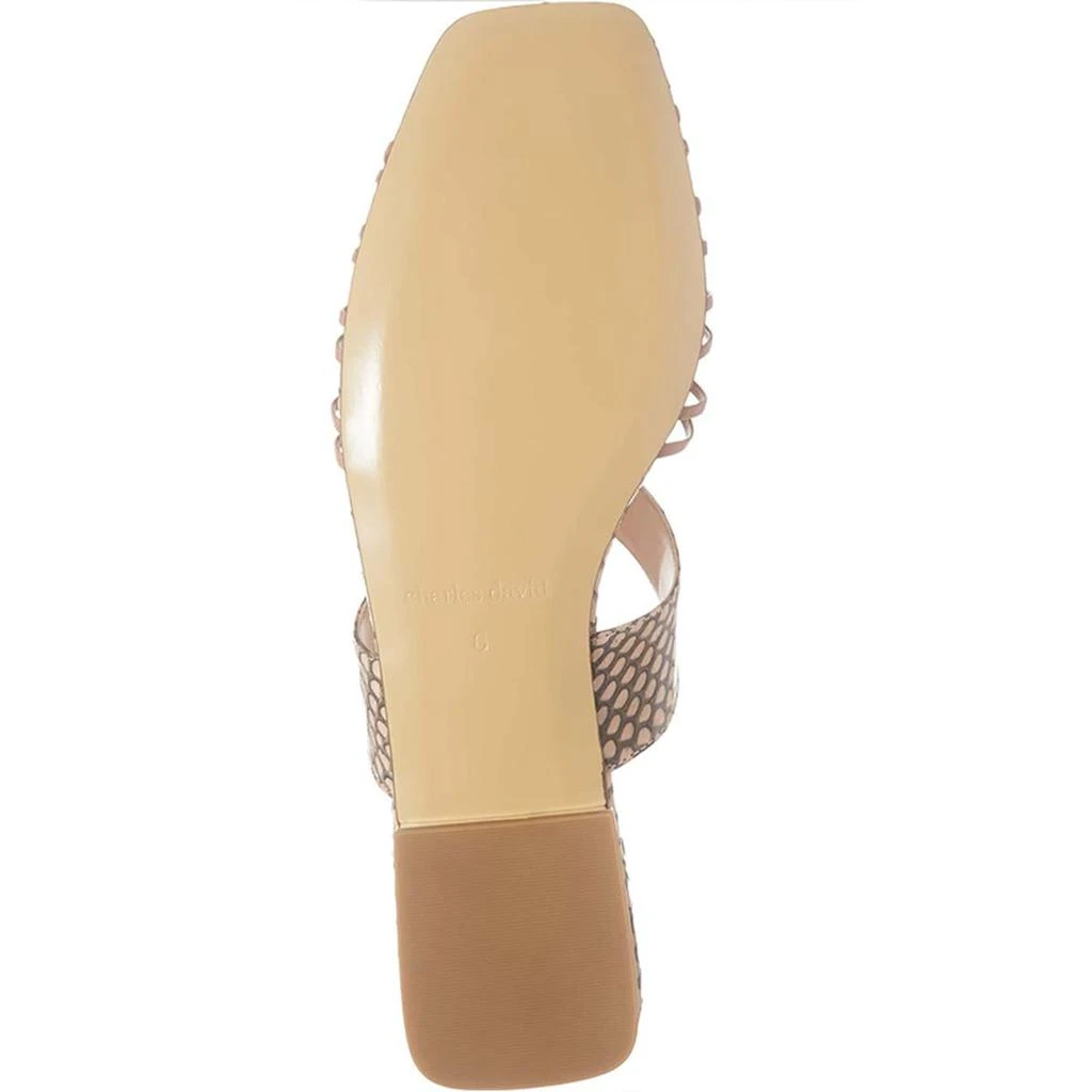 商品Charles David|Charles David Womens Silvy Leather Snake Print Slide Sandals,价格¥139,第3张图片详细描述