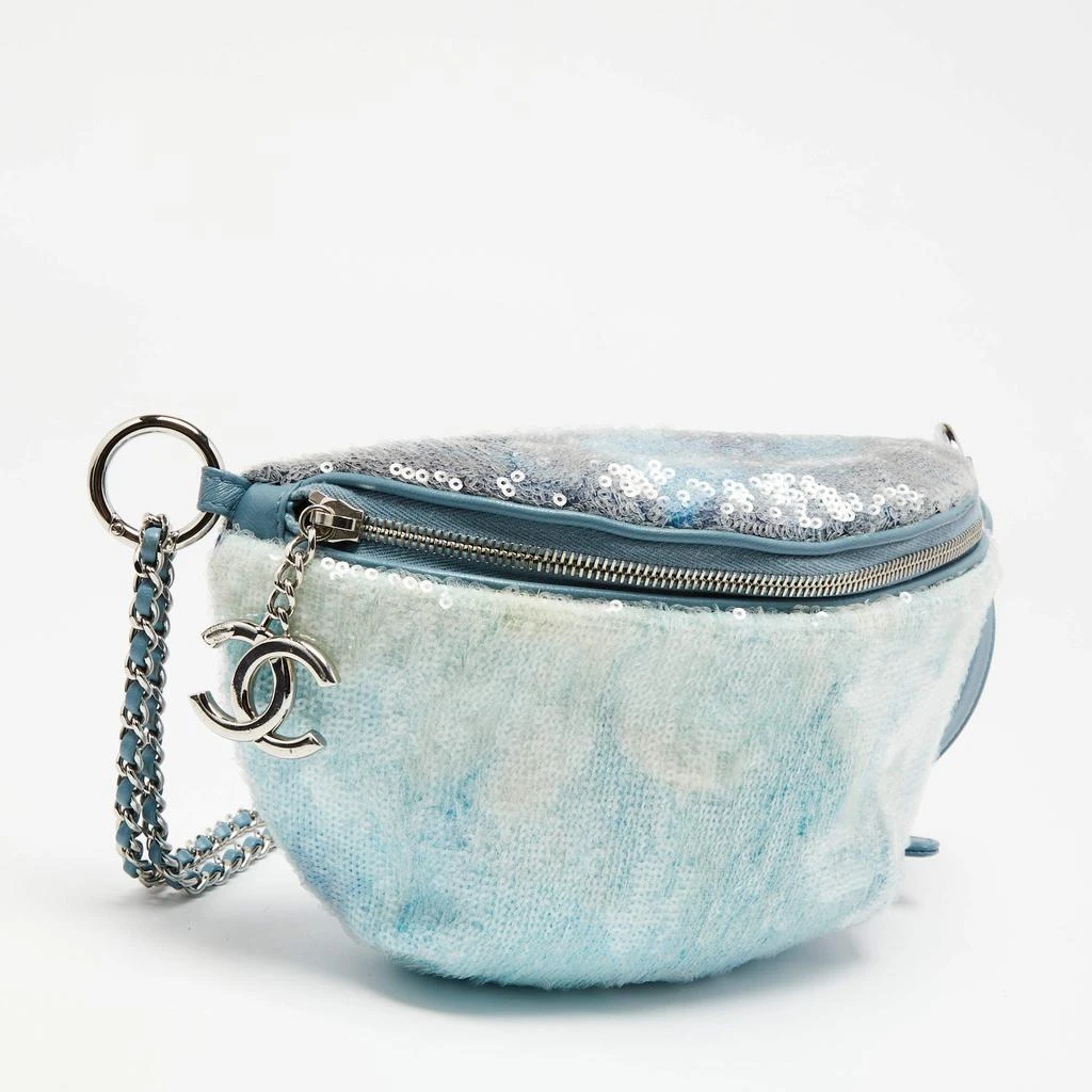 商品[二手商品] Chanel|Chanel Light Blue Sequins Waterfall Belt Bag,价格¥10231,第3张图片详细描述
