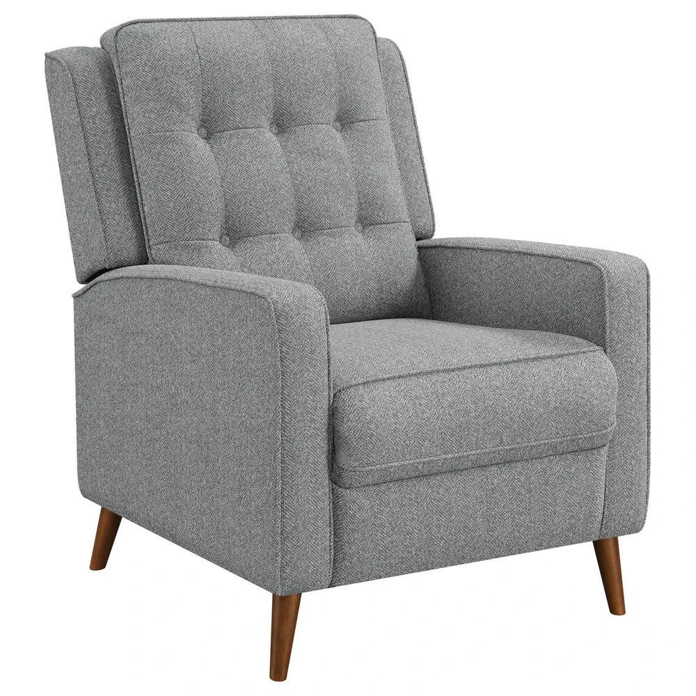 商品Coaster Co. of America|Davidson Upholstered Tufted Push Back Recliner Grey,价格¥4968,第3张图片详细描述