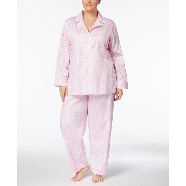 商品Ralph Lauren|Plus Size Floral-Print Sateen Pajama Set,价格¥169,第1张图片