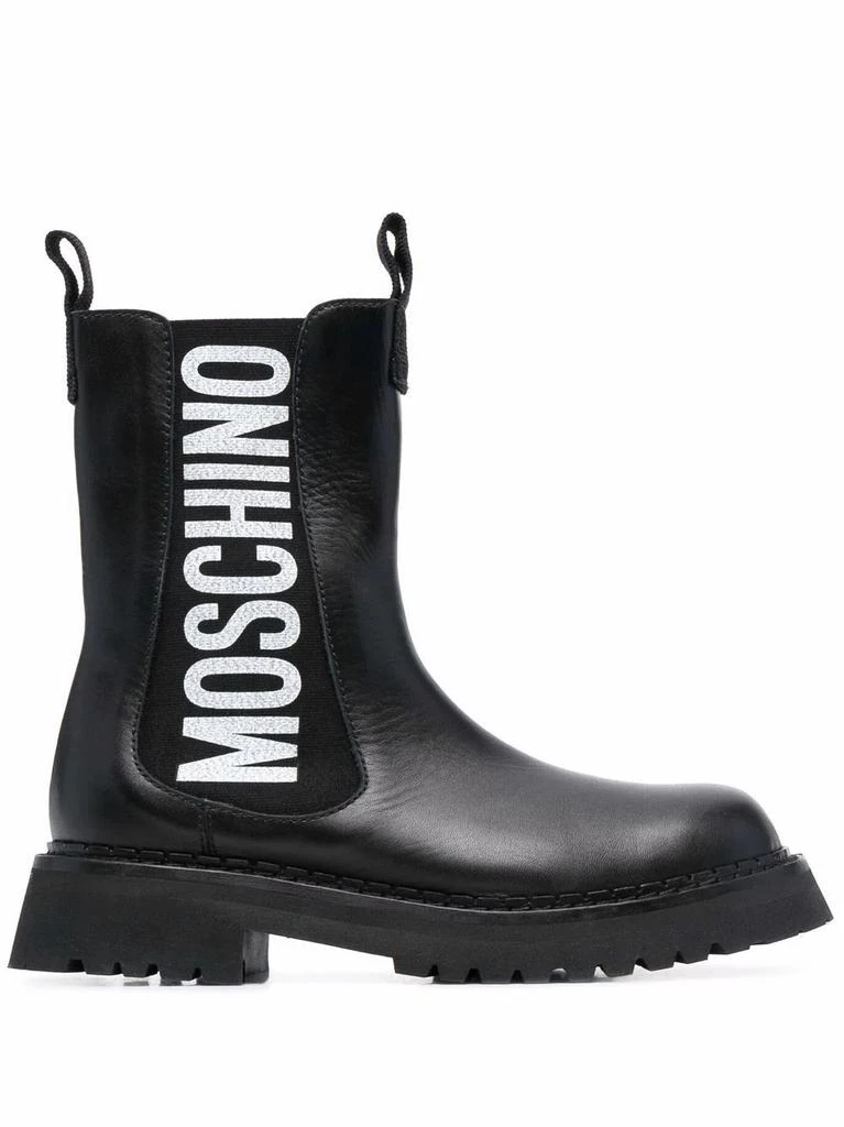 商品Moschino|Moschino women's black leather boots,价格¥3357,第1张图片