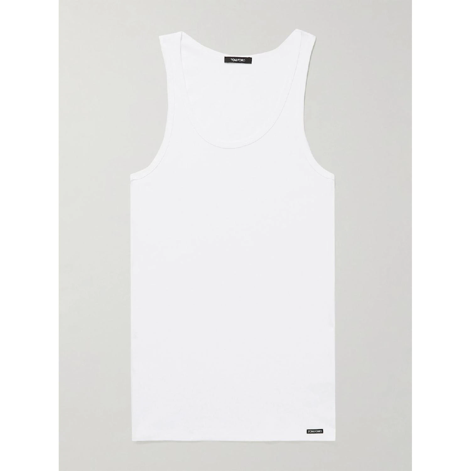 商品Tom Ford|包邮包税【预售7天发货】 TOM FORD 23秋冬 男士 背心 Ribbed Cotton and Modal-Blend Tank Top 13452677152210622 T4D10 121100 ,价格¥1362,第1张图片