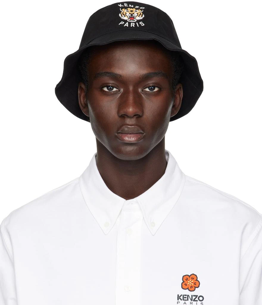 商品Kenzo|Black Kenzo Paris Reversible Bucket Hat,价格¥1119,第1张图片