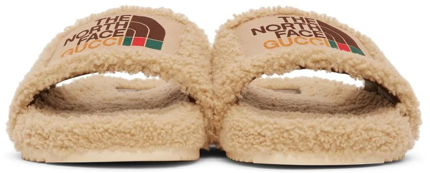商品Gucci|Beige The North Face Edition Merino Wool Slides,价格¥7614,第2张图片详细描述
