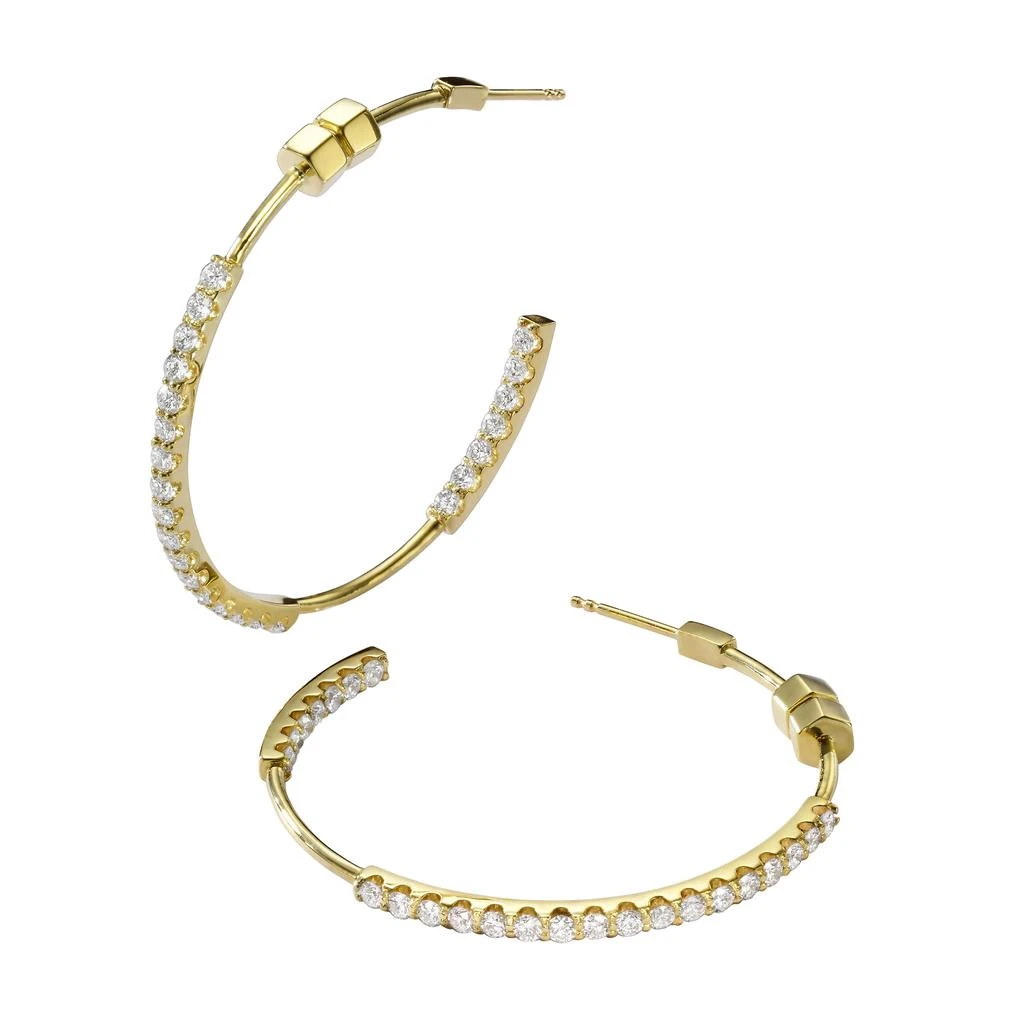 商品AME|Âme Totem 18K Yellow Gold, Lab-Grown Diamond 1.92ct. tw. Large Hoop Earrings,价格¥25132,第2张图片详细描述