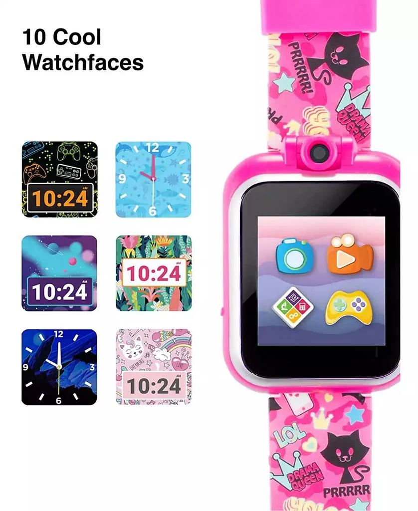 商品Playzoom|2 Kids Pink Silicone Strap Smartwatch,价格¥187,第4张图片详细描述