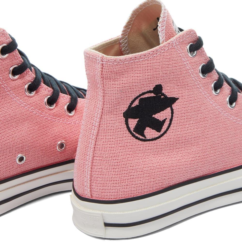 商品Converse|男款 Stussy联名 Chuck 70 高帮帆布鞋 Surfman 黑粉色,价格¥559,第6张图片详细描述