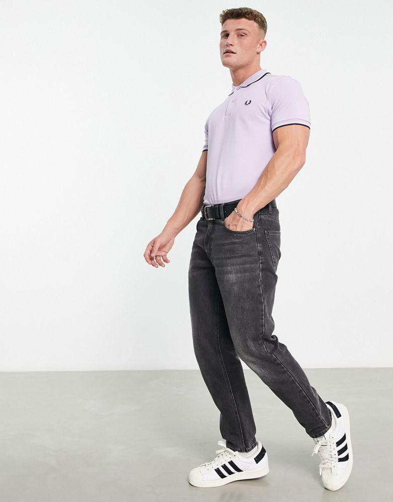 商品Fred Perry|Fred Perry twin tipped polo shirt in lilac,价格¥611,第6张图片详细描述