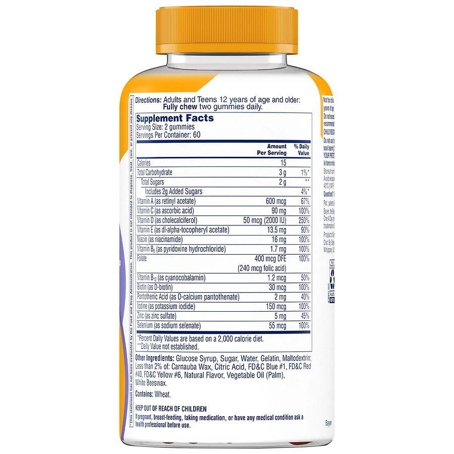 商品One A Day|Teens MultiPlus Immunity Multivitamin Fruit,价格¥193,第2张图片详细描述