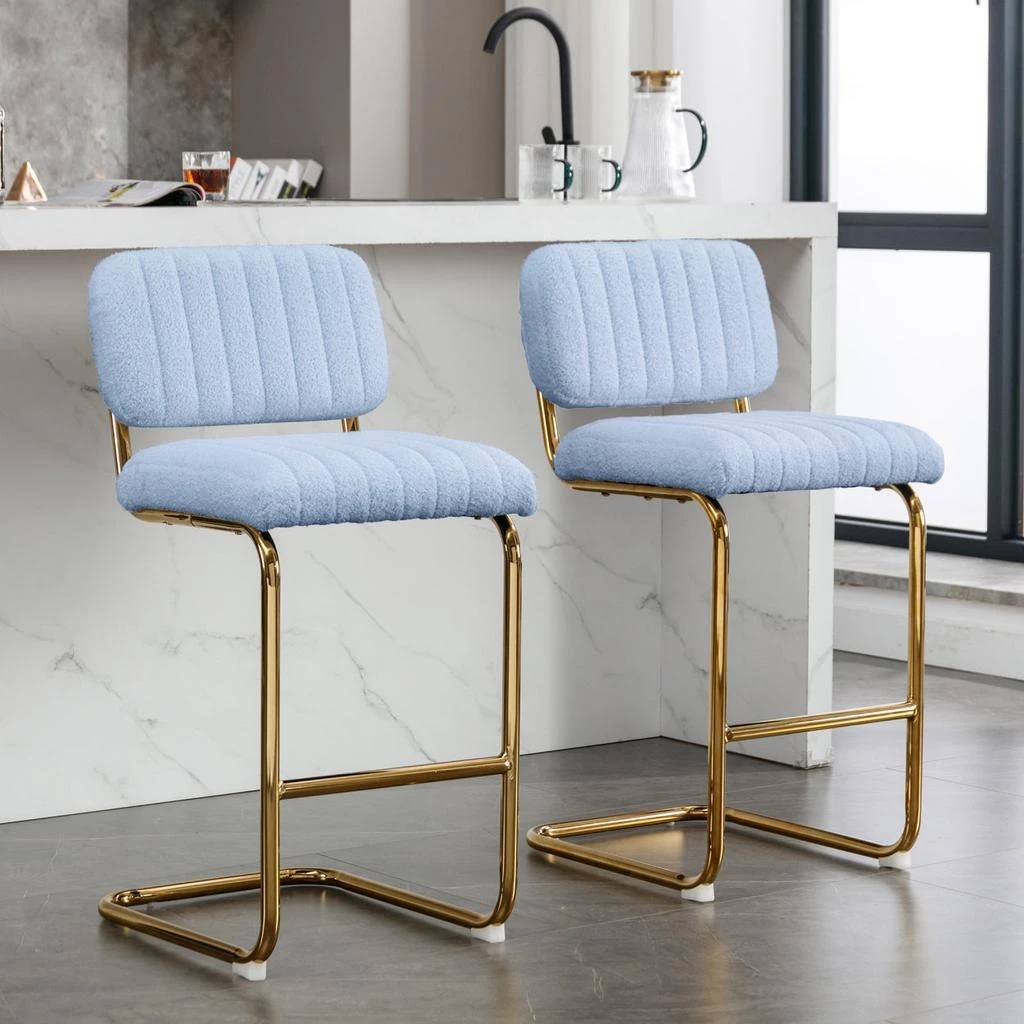商品Simplie Fun|Mid-Century Modern Counter Height Bar Stools for Kitchen Set of 2,价格¥2099,第1张图片