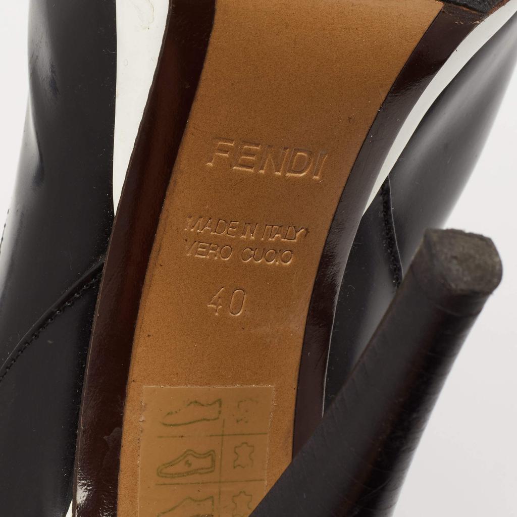Fendi Black Texture leather and Leather Ankle Boots Size 40商品第8张图片规格展示