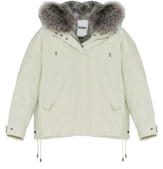商品Yves Salomon|皮草、纯棉派克大衣,价格¥16992,第4张图片详细描述