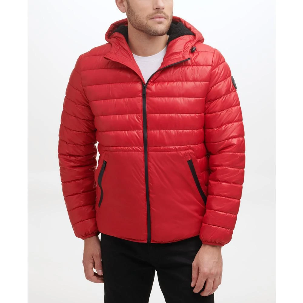 商品Kenneth Cole|Men's Sherpa Lined Midweight Puffer with Hood,价格¥507,第1张图片