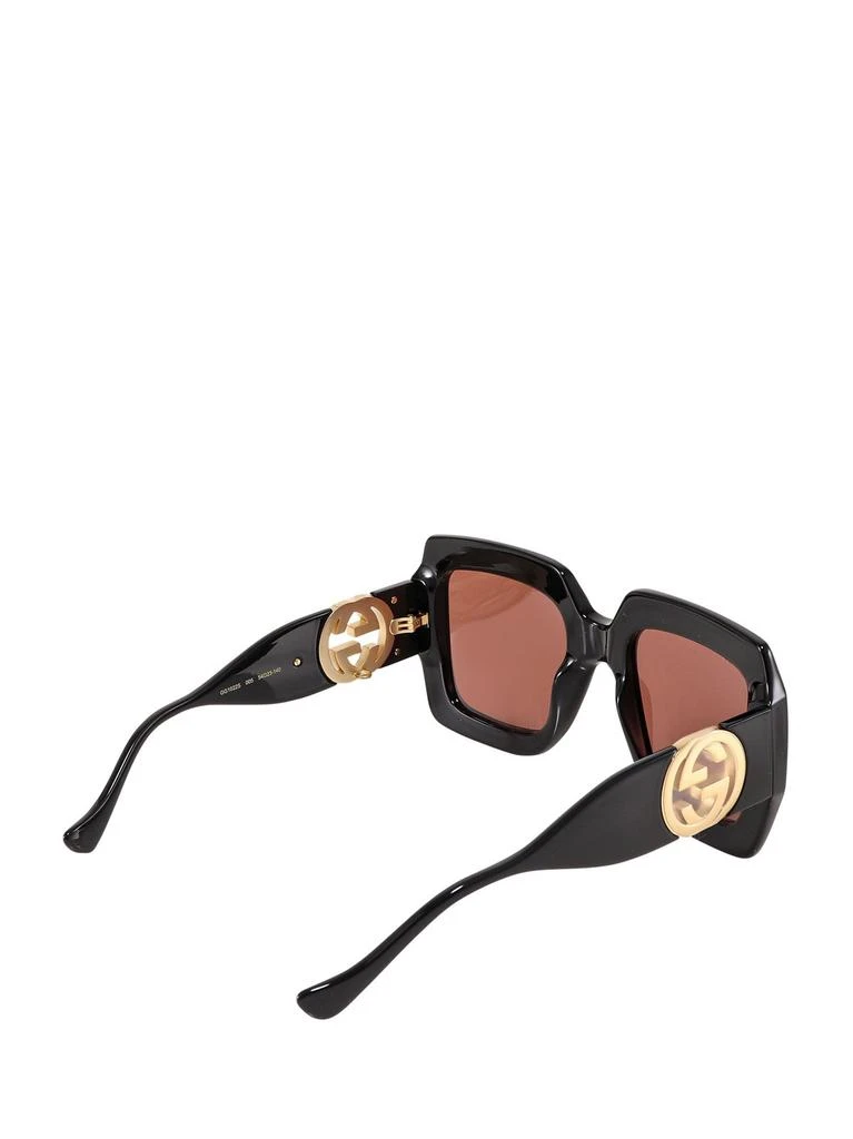 商品Gucci|Gucci Eyewear Square Frame Logo Plaque Sunglasses,价格¥1898,第3张图片详细描述