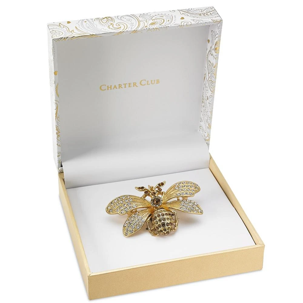 商品Charter Club|Gold-Tone Crystal Bee Pin, Created for Macy's,价格¥66,第2张图片详细描述