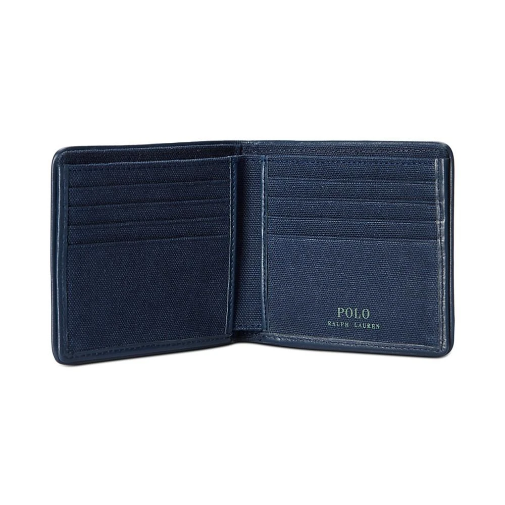 商品Ralph Lauren|Men's Equestrian-Print Canvas Billfold Wallet,价格¥556,第3张图片详细描述