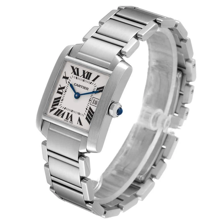 Cartier Silver Stainless Steel Tank Francaise W51011Q3 Women's Wristwatch 25 mm 商品