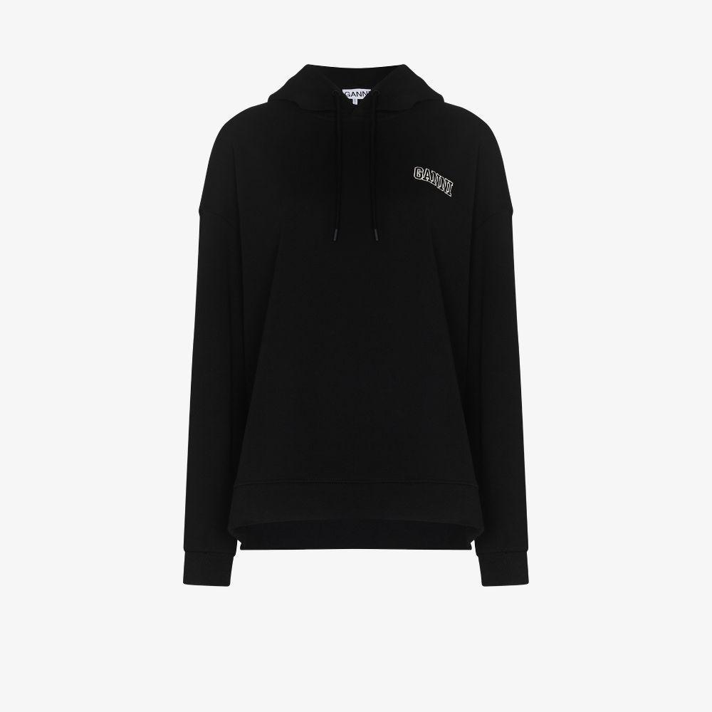 商品Ganni|GANNI - Logo Organic Cotton Hoodie,价格¥1147,第1张图片