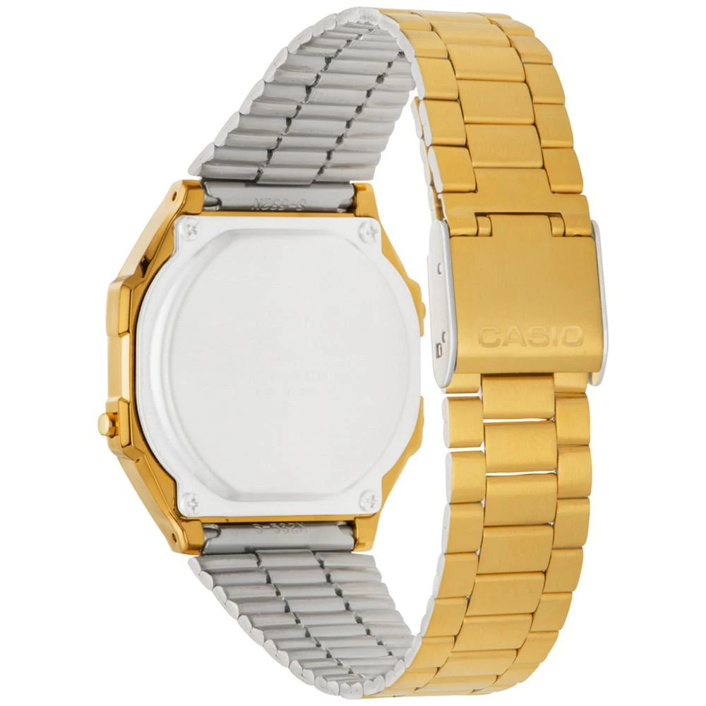 商品Casio|Men's Digital Vintage Gold-Tone Stainless Steel Bracelet Watch 39x39mm A168WG-9MV,价格¥525,第3张图片详细描述